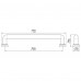 meubelgreep rond gun metal glanzend 178mm (boormaat 160mm)